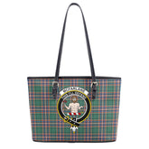 McFarlane Hunting Ancient Tartan Crest Leather Tote Bag